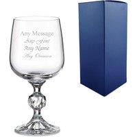 Uniqueful Personalised Engraved 230ml Claudia Crystalite Goblet Gift Box in Clear | Size: 100ml