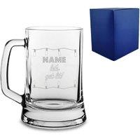 Uniqueful Personalised Name Lets get lit Engraved Christmas Tankard in Clear | Size: 20oz (550ml)
