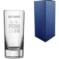 Uniqueful Personalised let the fun BeGIN Engraved Novelty Gin Hiball Glass in Clear | Size: 100ml