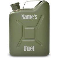 Uniqueful Personalised Engraved Green Jerry Can Fuel Design Hip Flask | Size: 100ml