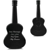 Uniqueful Personalised Engraved Black 5oz Guitar Hip Flask Birthday Gift | Size: 100ml