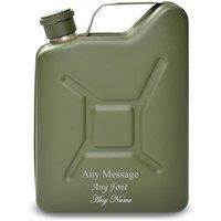 Uniqueful Personalised Engraved Green Jerry Can Hip Flask Birthday Gift | Size: 100ml