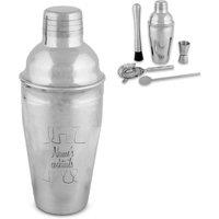 Uniqueful Personalised Engraved Cocktail Shaker Set for Nan Birthday in Silver | Size: 1000ml