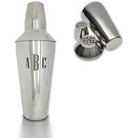 Uniqueful Personalised Triple Initials Engraved Cocktail Shaker Birthday Gift in Silver | Size: 1000ml