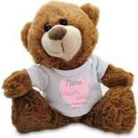 Uniqueful Personalised Forever My Always Soft Dark Brown Teddy Bear T-Shirt Toy | Size: 15 cm