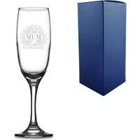 Uniqueful Personalised Best Mum Ever Design Engraved Champagne Flute for Mum in Clear | Size: 210 cm x 60 cm