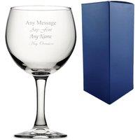 Uniqueful Personalised Engraved Moda Gin Balloon Birthday Glass for Friend in Clear | Size: 20oz (550ml)