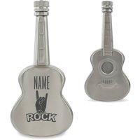 Uniqueful Personalised You Rock Design Silver 5oz Guitar Hip Flask | Size: 100ml