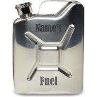 Uniqueful Personalised Engraved Silver Jerry Can Fuel Design Hip Flask | Size: 250ml