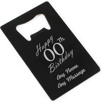Uniqueful Personalised Black 60th Birthday Friend Wallet Card Bottle Opener | Size: 1 Pack