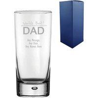Uniqueful Personalised Engraved Fathers Day Bubble Hiball for Dad in Clear | Size: 1000ml