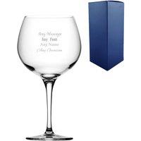 Uniqueful Personalised Engraved Any Message Gin Balloon Birthday Glass in Clear | Size: 20oz (550ml)
