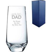 Uniqueful Personalised Engraved Fathers Day Lima Hiball Glass for Dad in Clear | Size: 1 Pack