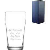 Uniqueful Personalised Engraved 570ml Pint Beer Glass Birthday Gift for Friend in Clear | Size: 20oz (550ml)