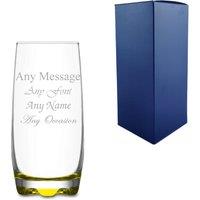 Uniqueful Personalised Engraved 390ml Yellow based Adora Hiball Gift Box | Size: 300ml