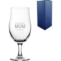 Uniqueful Personalised Engraved Mothers Day Draft Stemmed Beer Glass for Mum in Clear | Size: 20oz (550ml)