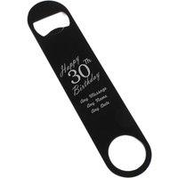Uniqueful Personalised Birthday Black Steel Bar Blade Bottle Opener for Friend | Size: 1 Pack