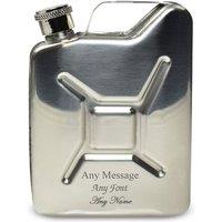Uniqueful Personalised Engraved Silver Jerry Can Hip Flask Birthday Gift | Size: 100ml