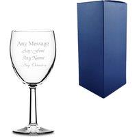 Uniqueful Personalised Engraved 11oz Saxon Wine Glass Birthday Gift for Friend in Clear | Size: 1 Pack