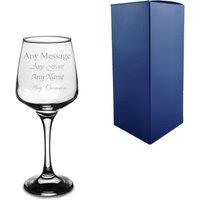 Uniqueful Personalised Engraved 290ml Tallo White Wine Glass Gift Box in Clear | Size: 100ml