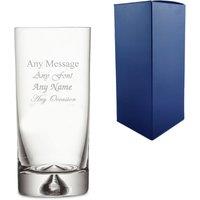 Uniqueful Personalised Engraved 300ml Dimple Base High Ball Glass Birthday in Clear | Size: 100ml