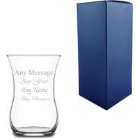 Uniqueful Personalised Engraved 115ml Klasik Tea Glass Birthday Gift Box in Clear | Size: 120