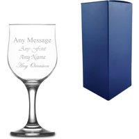 Uniqueful Personalised Engraved 320ml Nevakar Wine Glass Birthday Gift in Clear | Size: 100ml