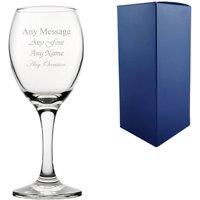Uniqueful Personalised Engraved Any Message Pure Wine Glass 11oz 325ml in Clear | Size: 100ml