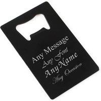 Uniqueful Personalised Black Any Message Portable Wallet Card Bottle Opener | Size: 1 Pack