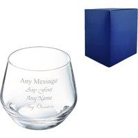 Uniqueful Personalised Engraved Lima Rocks Tumbler Glass for Friend Birthday in Clear | Size: 350ml
