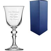 Uniqueful Personalised Engraved 220ml Jasmine Red Wine Glass Birthday Gift in Clear | Size: 220 cm x 100 cm