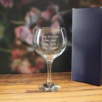 Uniqueful Personalised Engraved 22.5oz Gin Balloon Glass Birthday Gift in Clear | Size: 600ml