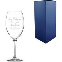 Uniqueful Personalised Engraved 8.25oz Malea Wine Glass Birthday Gift in Clear | Size: 1000ml