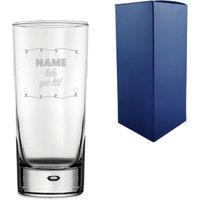 Uniqueful Personalised Let's Get Lit Engraved Christmas Hiball Tumbler Glass in Clear | Size: 1000ml