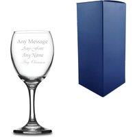 Uniqueful Personalised Engraved 9oz Imperial Wine Glass Birthday Gift for Friend in Clear | Size: 1000ml