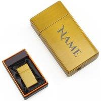 Uniqueful Personalised Engraved Jet Gas Lighter Gold Any Name Birthday Gift | Size: 1 Pack