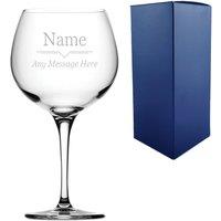 Uniqueful Personalised Primeur Gin Balloon Glass With Name Message For Friend in Clear | Size: 1 Pack