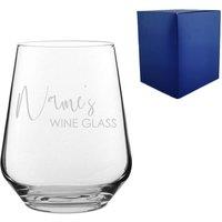 Uniqueful Personalised Engraved Stemless Wine Glass for a Friend Birthday in Clear | Size: 20oz (550ml)