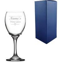 Uniqueful Personalised Engraved Novelty 9oz Imperial Wine Names Wine Glass in Clear | Size: 1000ml