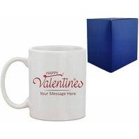 Uniqueful Personalised Happy Valentines Hot Drinks Mug for Valentines Day Couple in White