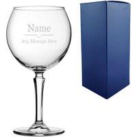 Uniqueful Personalised Hudson Gin Balloon Line Break Design Name Message Glass in Clear | Size: 1 Pack