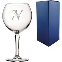 Uniqueful Personalised Engraved Hudson Gin Glass for Anniversary Couple 650ml in Clear | Size: 50ml