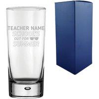 Uniqueful Personalised Teacher Hiball Glass School's Out For Summer Design in Clear | Size: 100ml