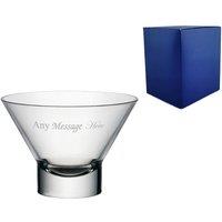 Uniqueful Personalised Engraved 130ml Ypsilon Dessert Bowl Gift Box in Clear | Size: 130 cm round