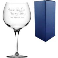 Uniqueful Personalised Primeur Gin Balloon Glass for Couples Anniversary Gift in Clear | Size: 1 Pack