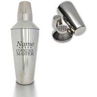 Uniqueful Personalised Cocktail Master Design Engraved Cocktail Shaker in Silver | Size: 1000ml