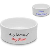 Uniqueful Personalised Birthday Cat Bowl for Friend in White | Size: 15 cm