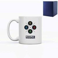 Uniqueful Personalised Console Controller Printed Mug for Gamer Friend Birthday in White
