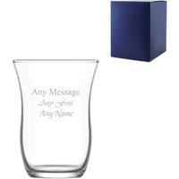 Uniqueful Personalised Engraved 95ml Glass Tea & coffee Cup Birthday Gift in Clear | Size: 100ml
