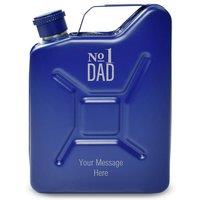 Uniqueful Personalised Engraved Blue Jerry Can No.1 Dad Design Hip Flask | Size: 100ml